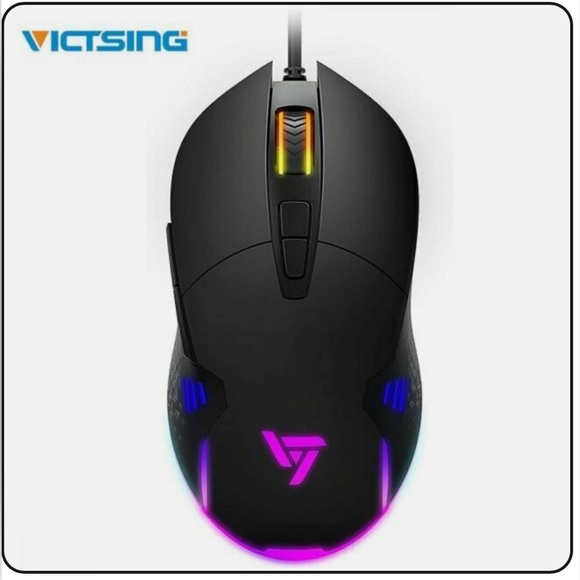 Victsing RGB Gaming Computer Mouse, Model: VTPC311A, Wired, Programmable, Black - Picture 1 of 10